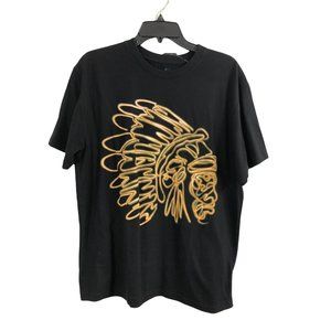 Hustle Gang Lightpen Chief Men's Black Gold T-Shirt Size Large